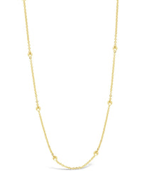 Delicate Beaded Station Face Mask Chain Face Mask Chain Sterling Forever Gold 