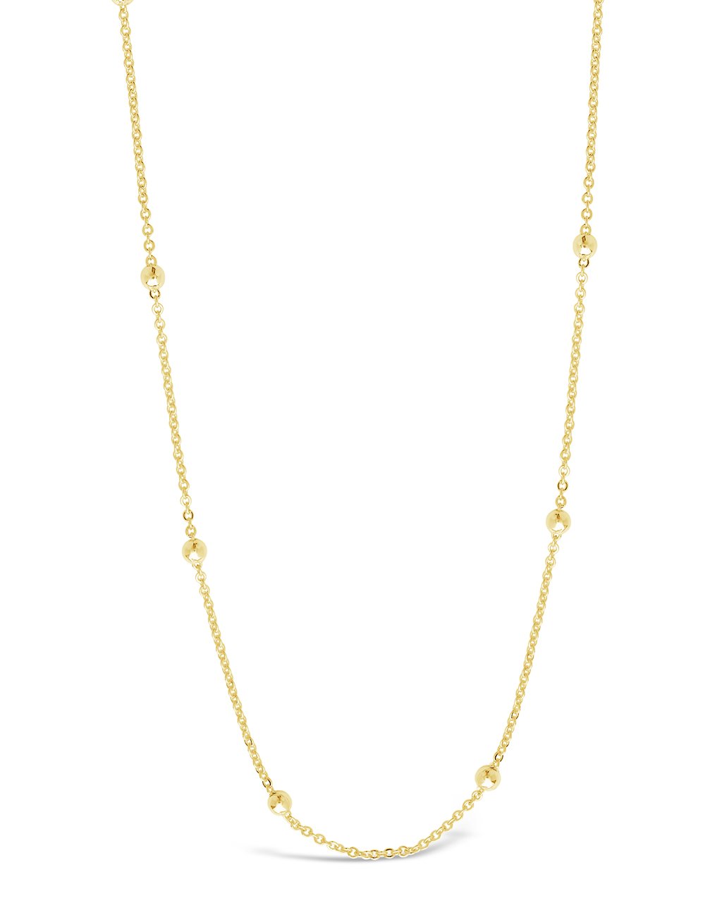 Delicate Beaded Station Face Mask Chain Face Mask Chain Sterling Forever Gold 