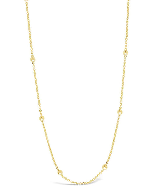 Delicate Beaded Station Face Mask Chain Face Mask Chain Sterling Forever Gold 