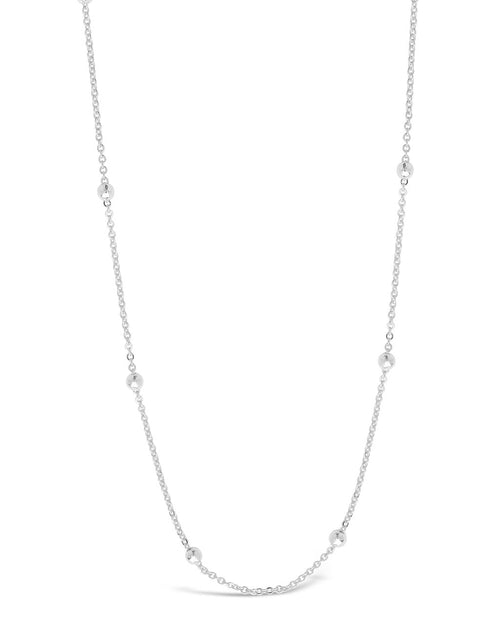 Delicate Beaded Station Face Mask Chain Face Mask Chain Sterling Forever Silver 