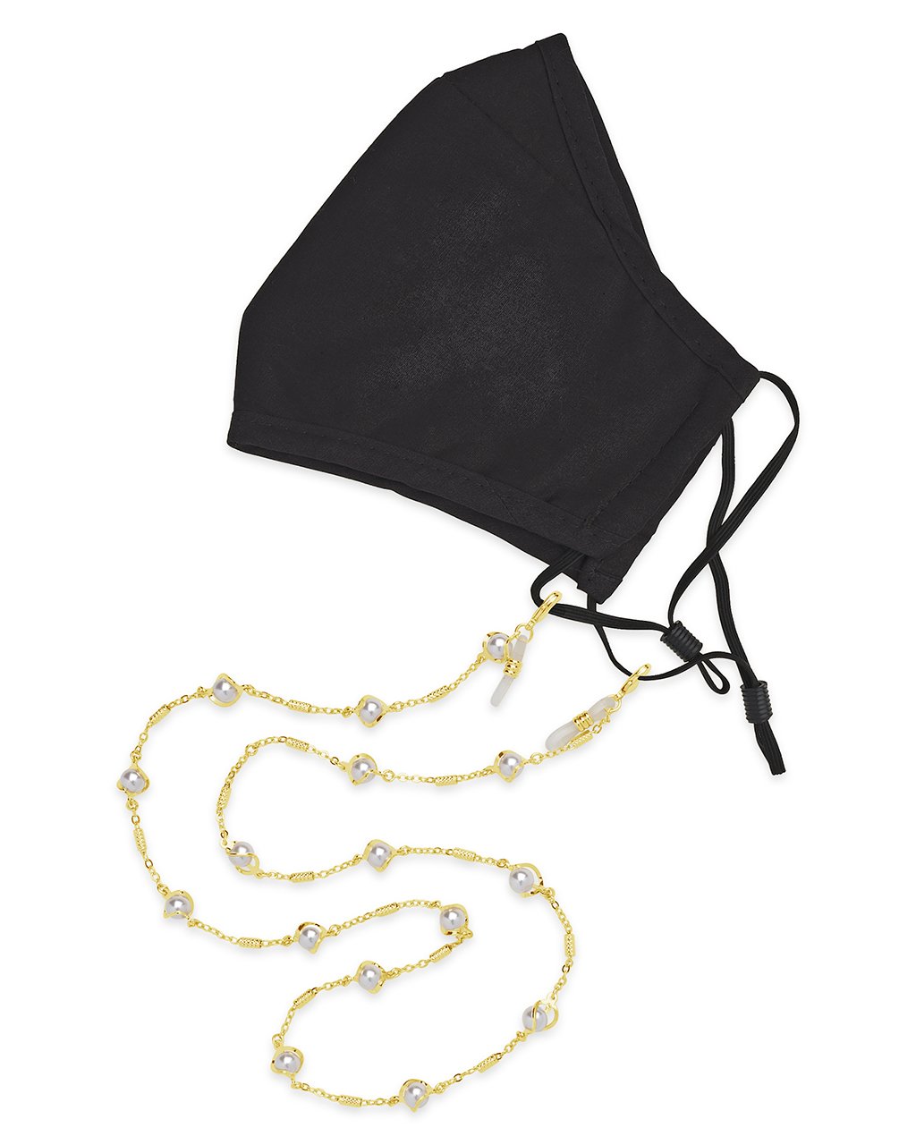 Stationed Pearl Twist Face Mask Chain Face Mask Chain Sterling Forever 