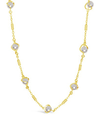 Stationed Pearl Twist Face Mask Chain Face Mask Chain Sterling Forever Gold 