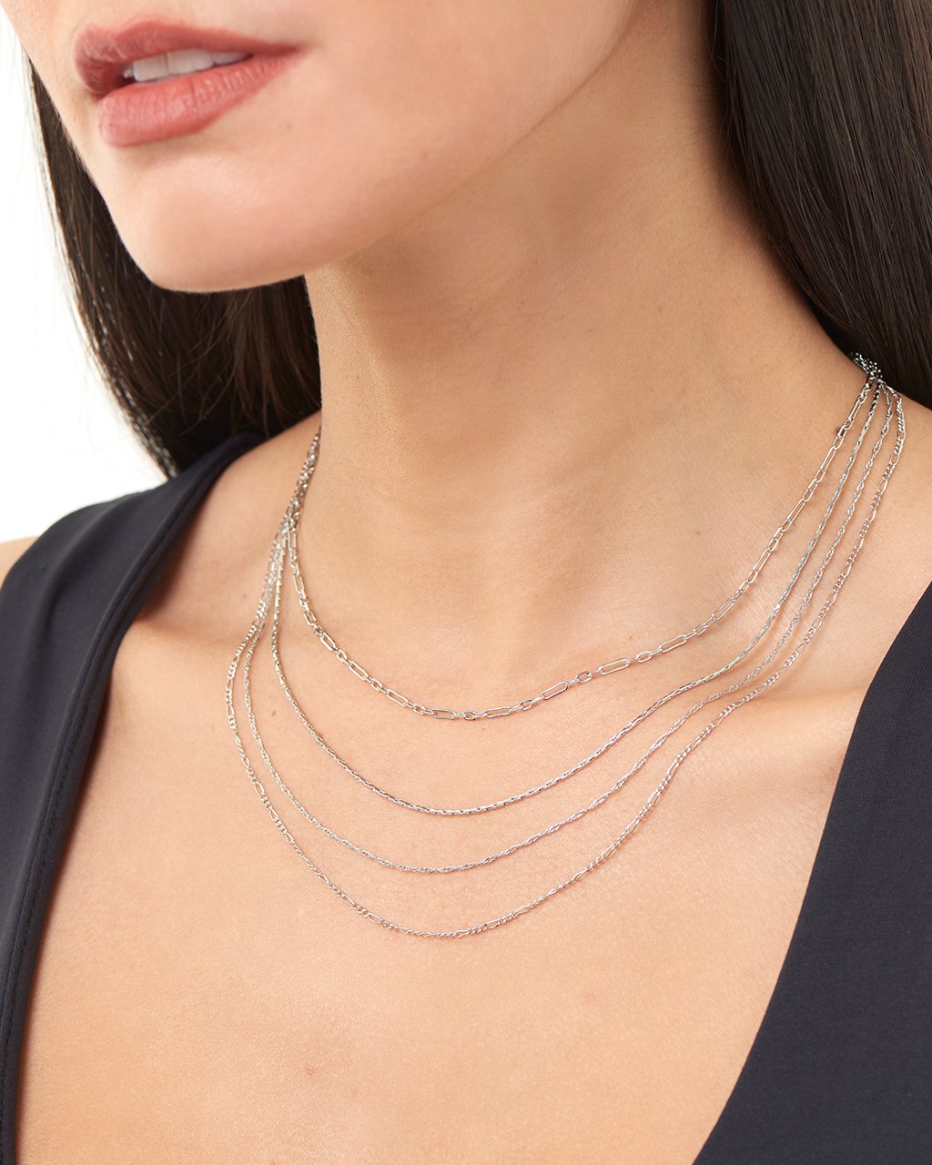 Multi Chain Layered Necklace – Sterling Forever
