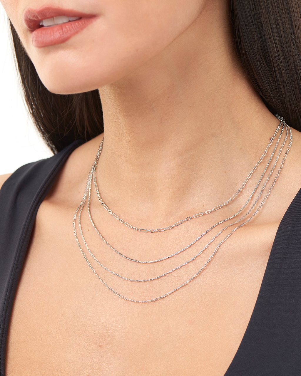 Multi Chain Layered Necklace Necklace Sterling Forever 