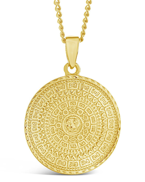 Sterling forever gold medallion necklace Clearance