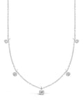 Sterling Silver CZ Dangling Bezel Necklace - Sterling Forever