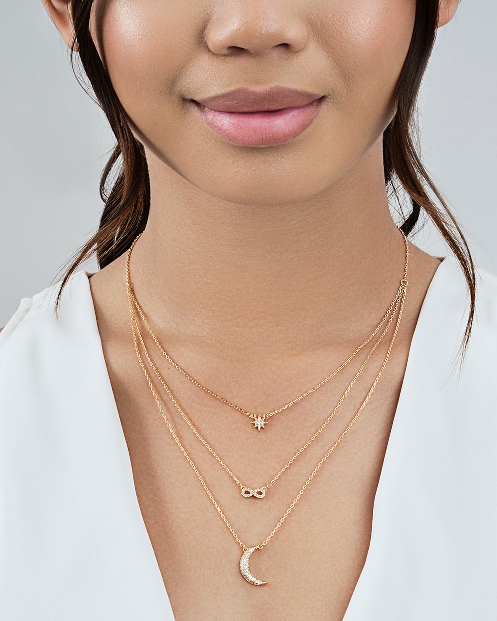 CZ Celestial Infinity Necklace Necklace Sterling Forever 