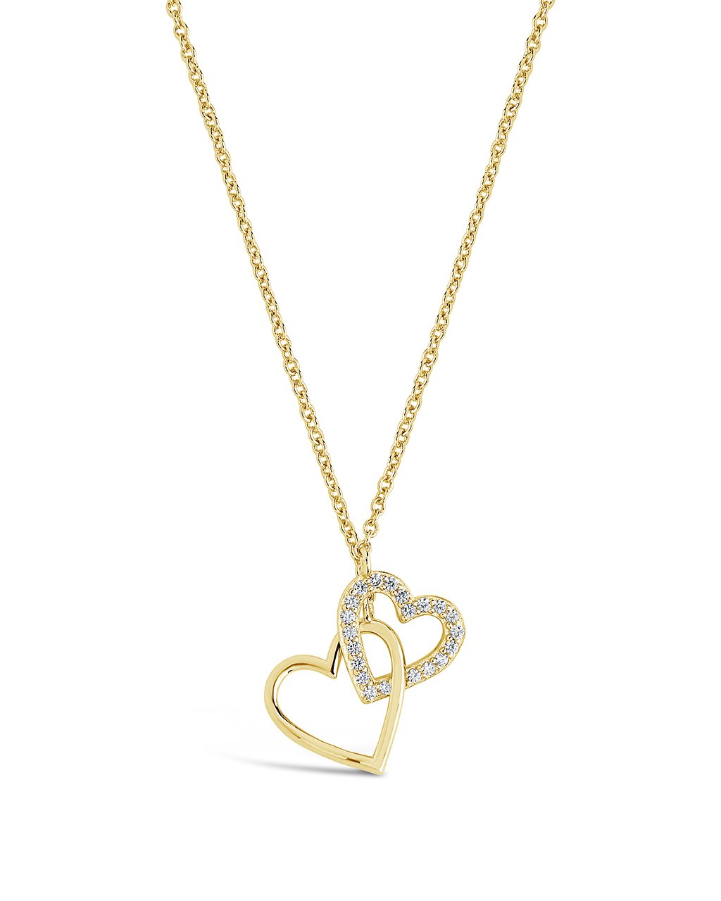 Interlocking Hearts Necklace - Sterling Forever