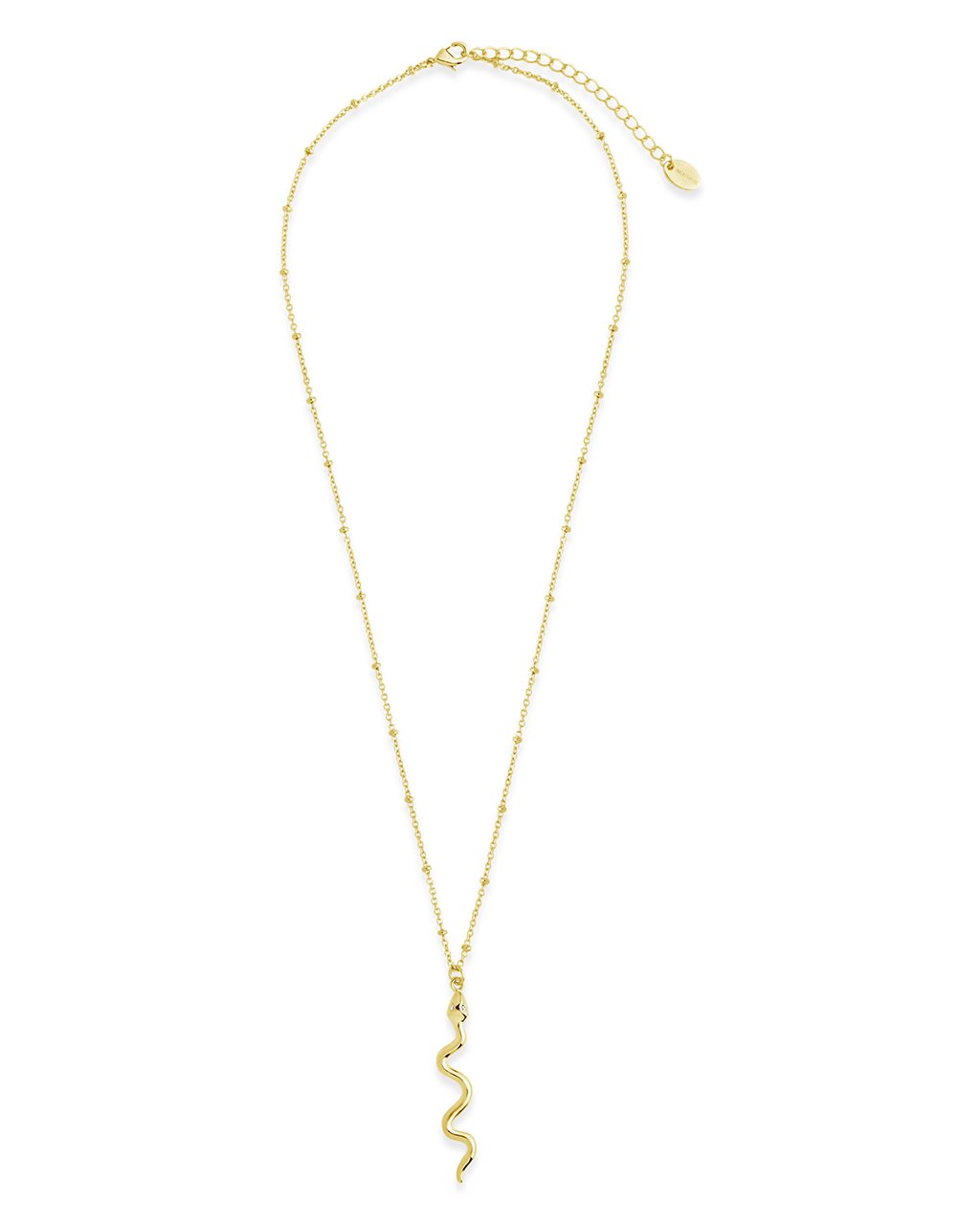 Polished Snake Pendant Necklace - Sterling Forever