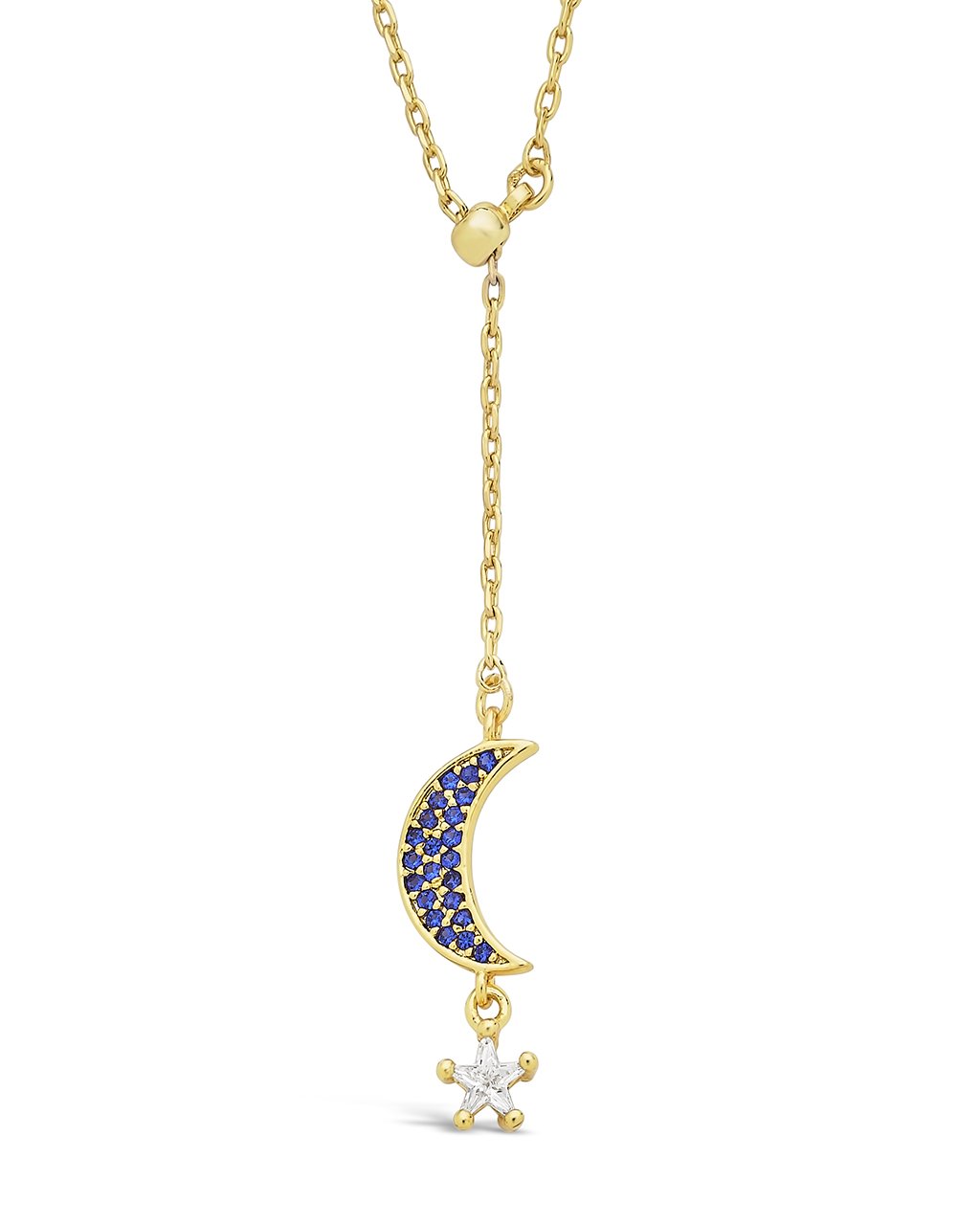 CZ Star & Moon Dangling Y Necklace Necklace Sterling Forever