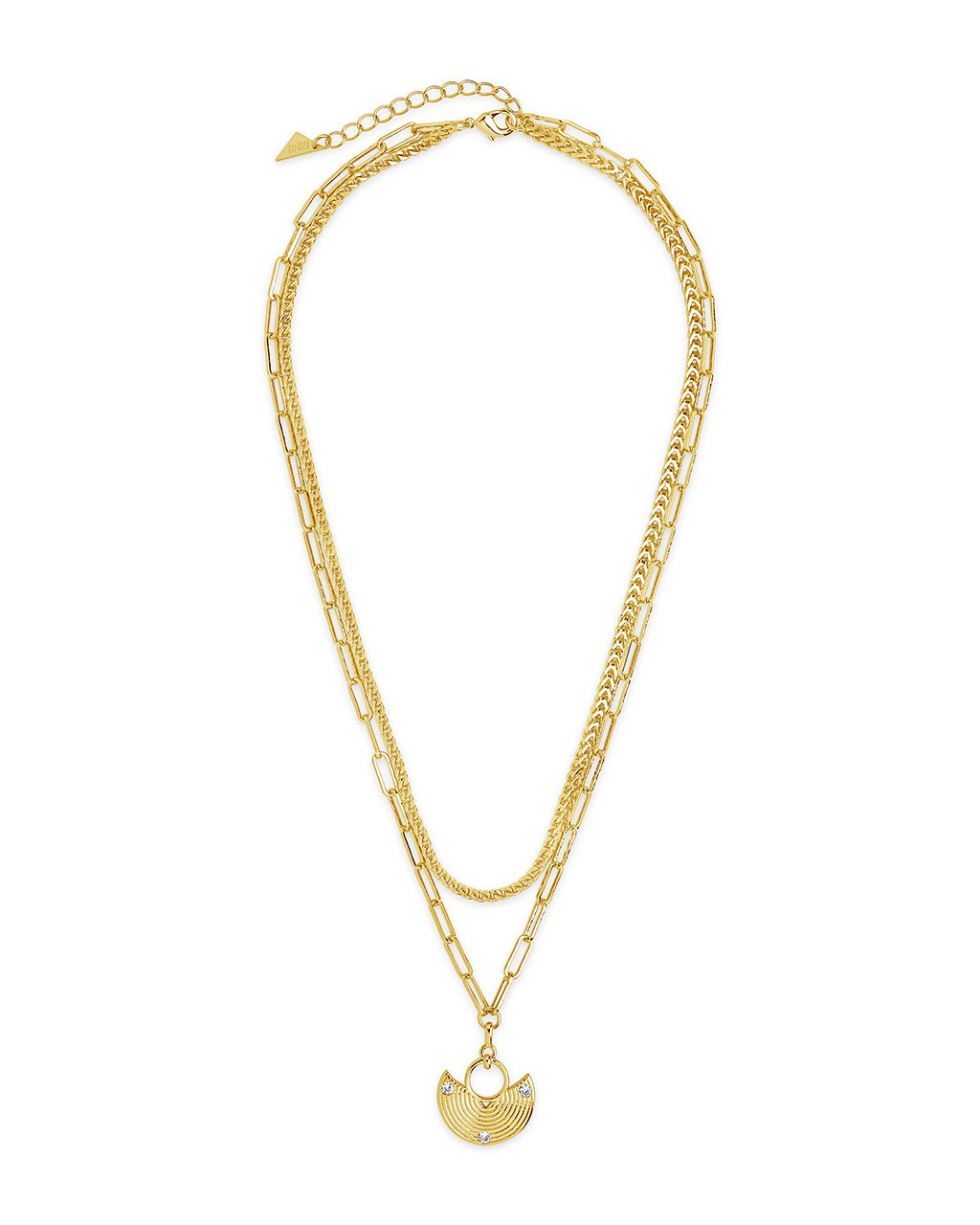 Box Chain & Long Link Layered Necklace Necklace Sterling Forever 
