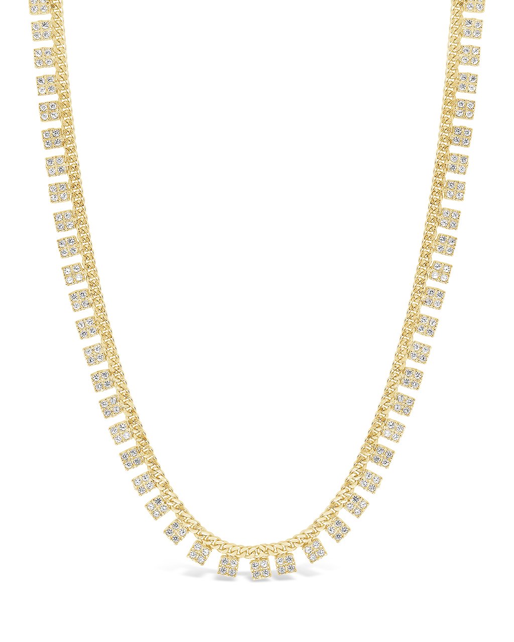 Multi CZ Charm Necklace Necklace Sterling Forever Gold 