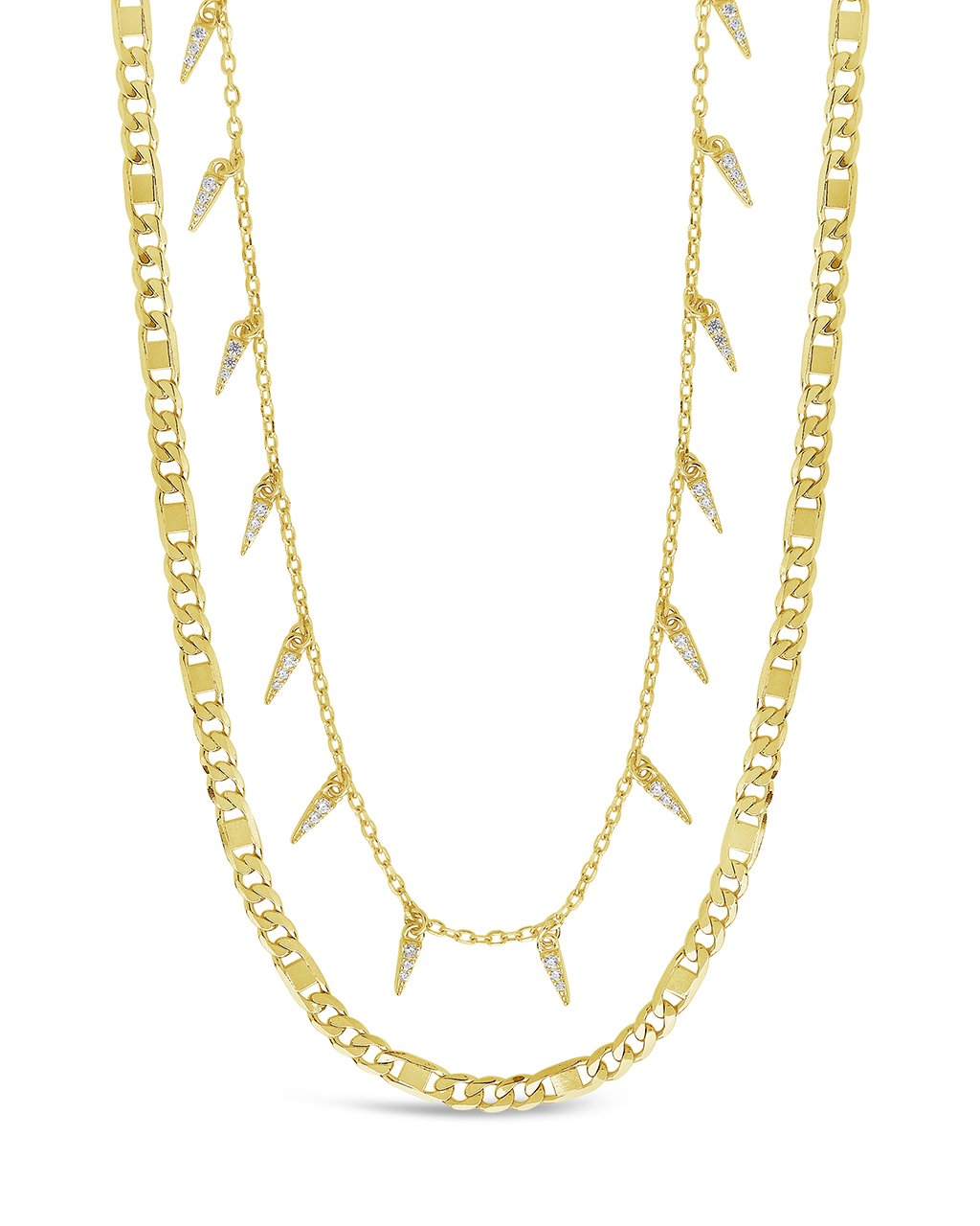Chain & Charm Necklace Set Necklace Sterling Forever Gold 