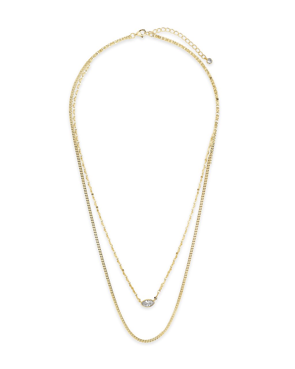 CZ Dainty Layered Necklace Necklace Sterling Forever 