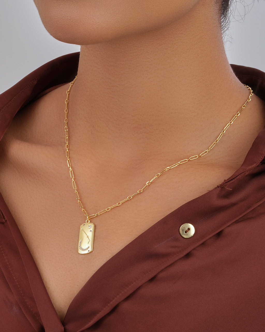 Constellation Dog Tag Necklace Necklace Sterling Forever 