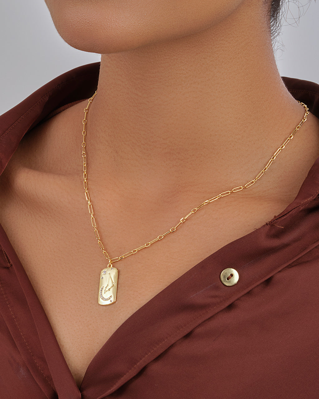 Constellation Dog Tag Necklace Necklace Sterling Forever 