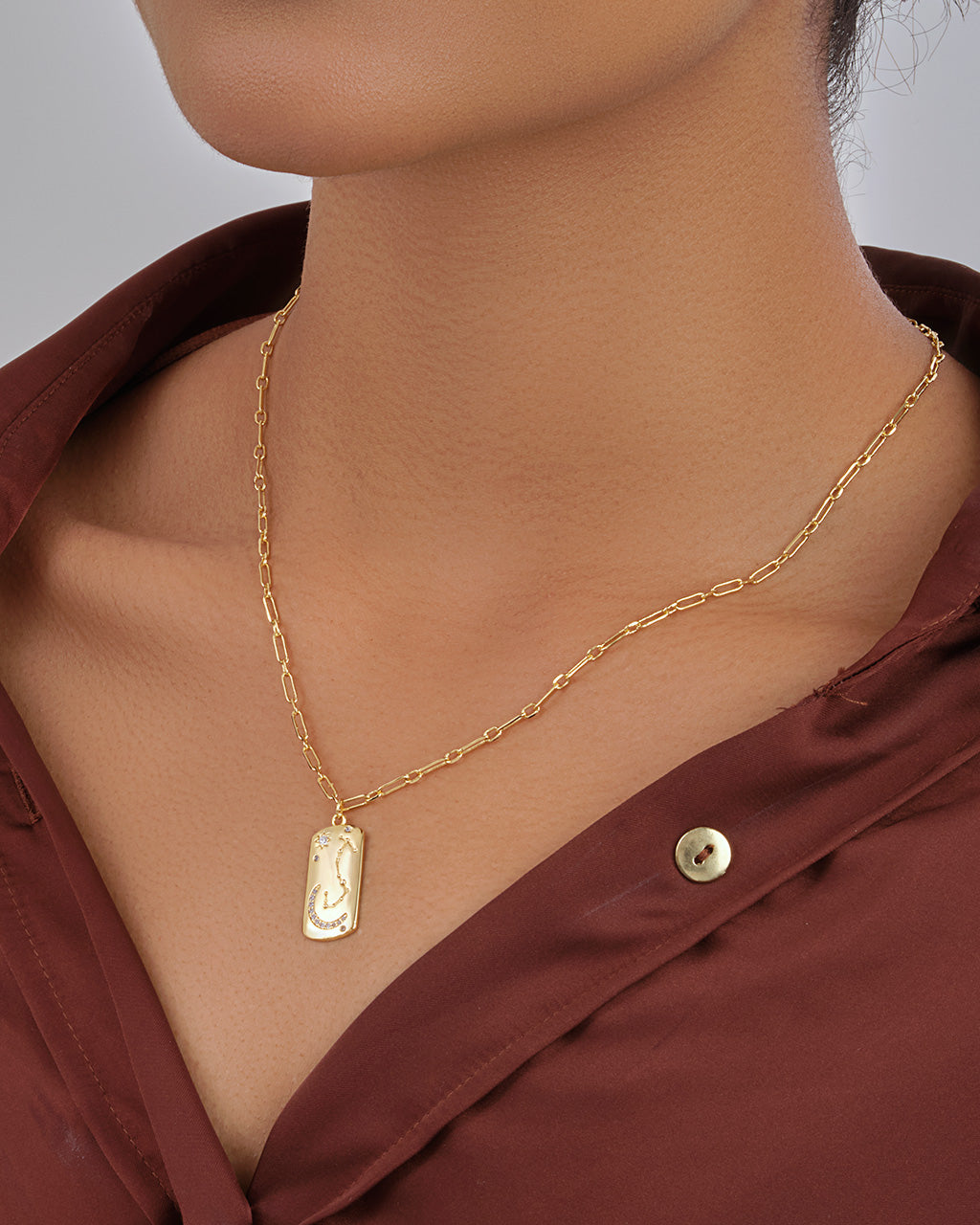 Constellation Dog Tag Necklace Necklace Sterling Forever 