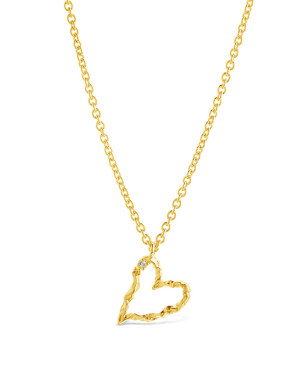 Amia Heart Pendant Necklace Sterling Forever Gold 
