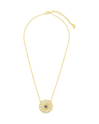 Evil Eye & CZ Petal Pendant Necklace Sterling Forever 