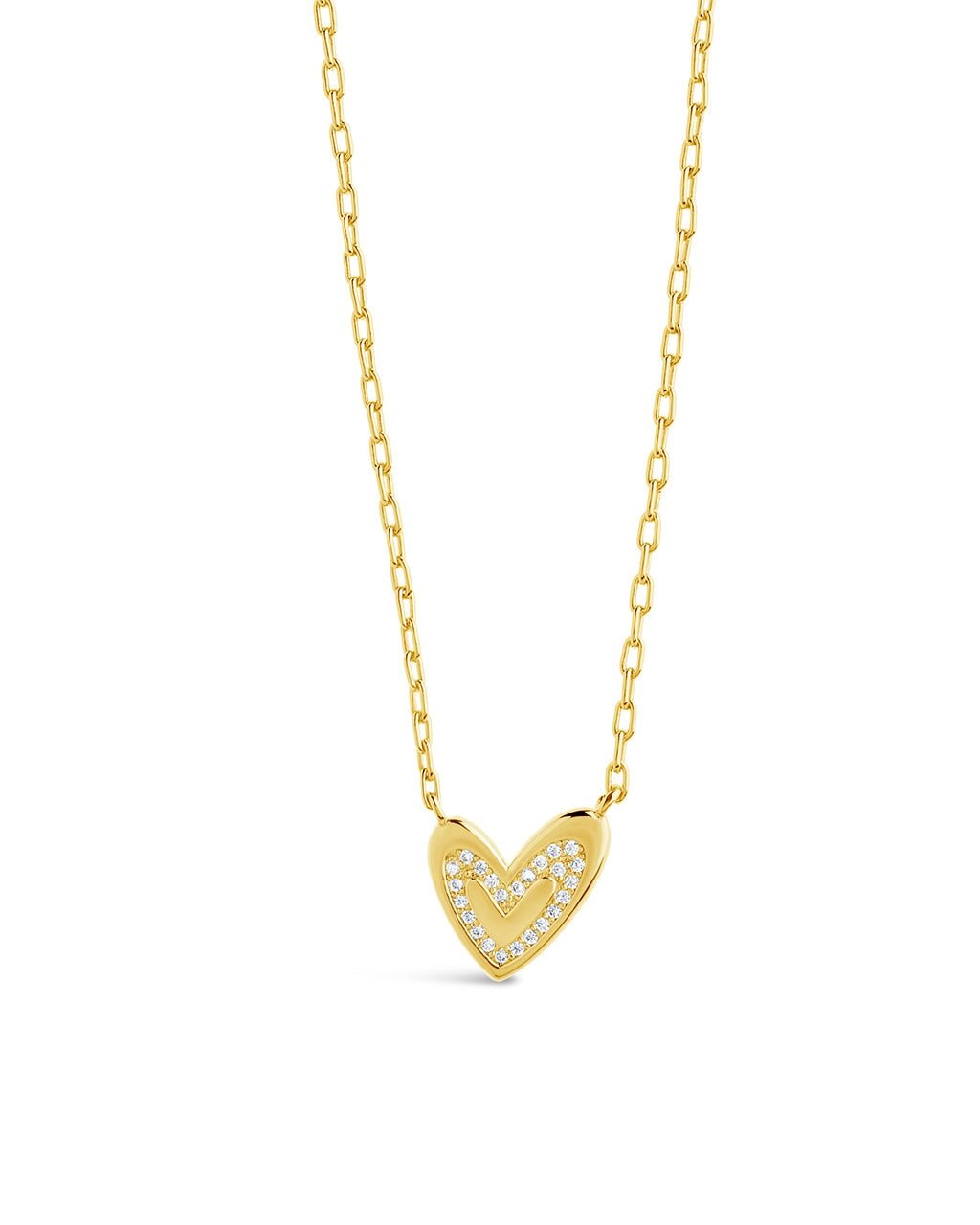 Sterling Silver Mabel CZ Heart Pendant Necklace - Sterling Forever
