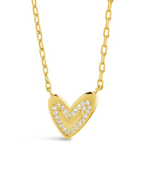 Sterling Silver Mabel CZ Heart Pendant Necklace - Sterling Forever