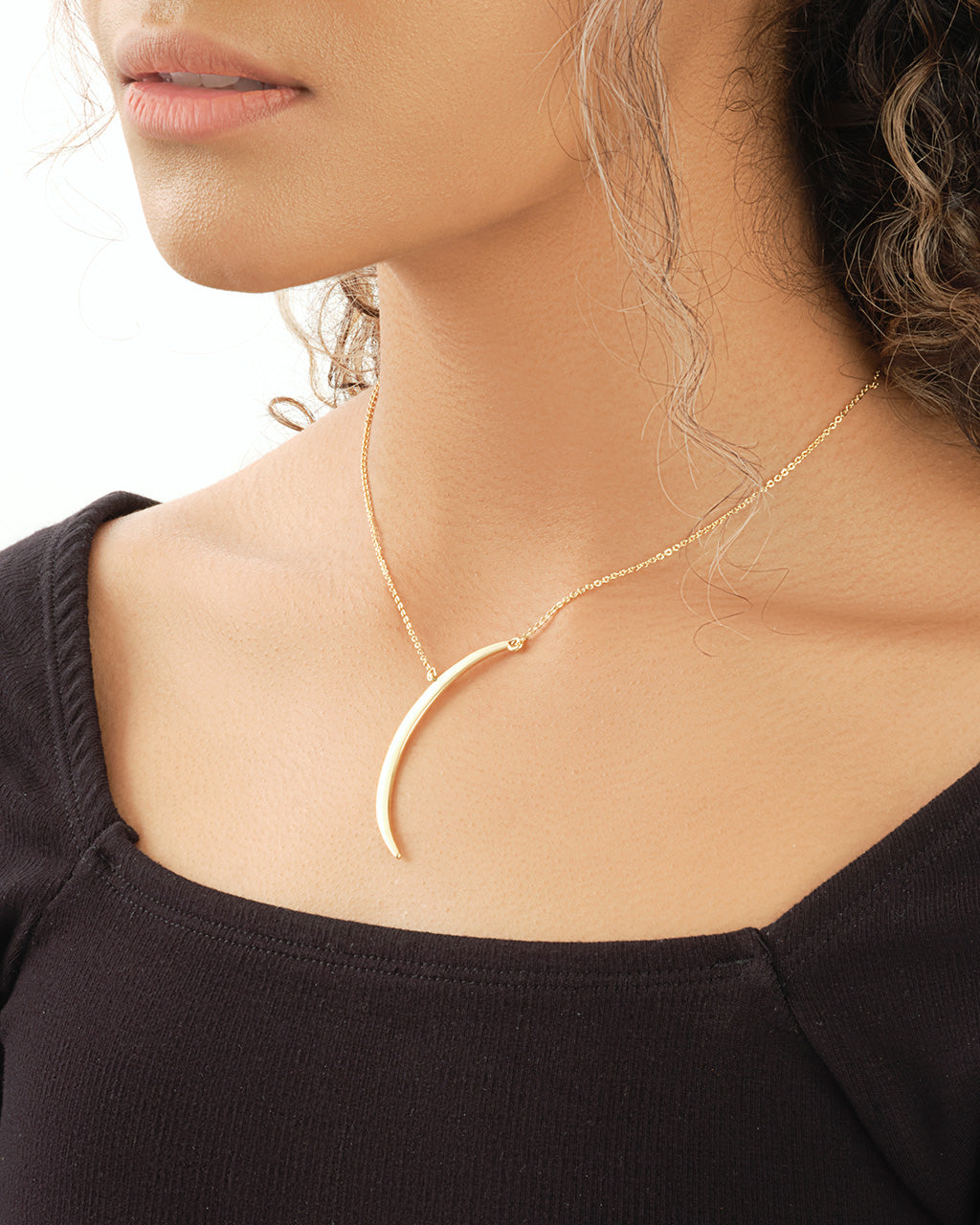 Crescent Moon Pendant Necklace Sterling Forever 