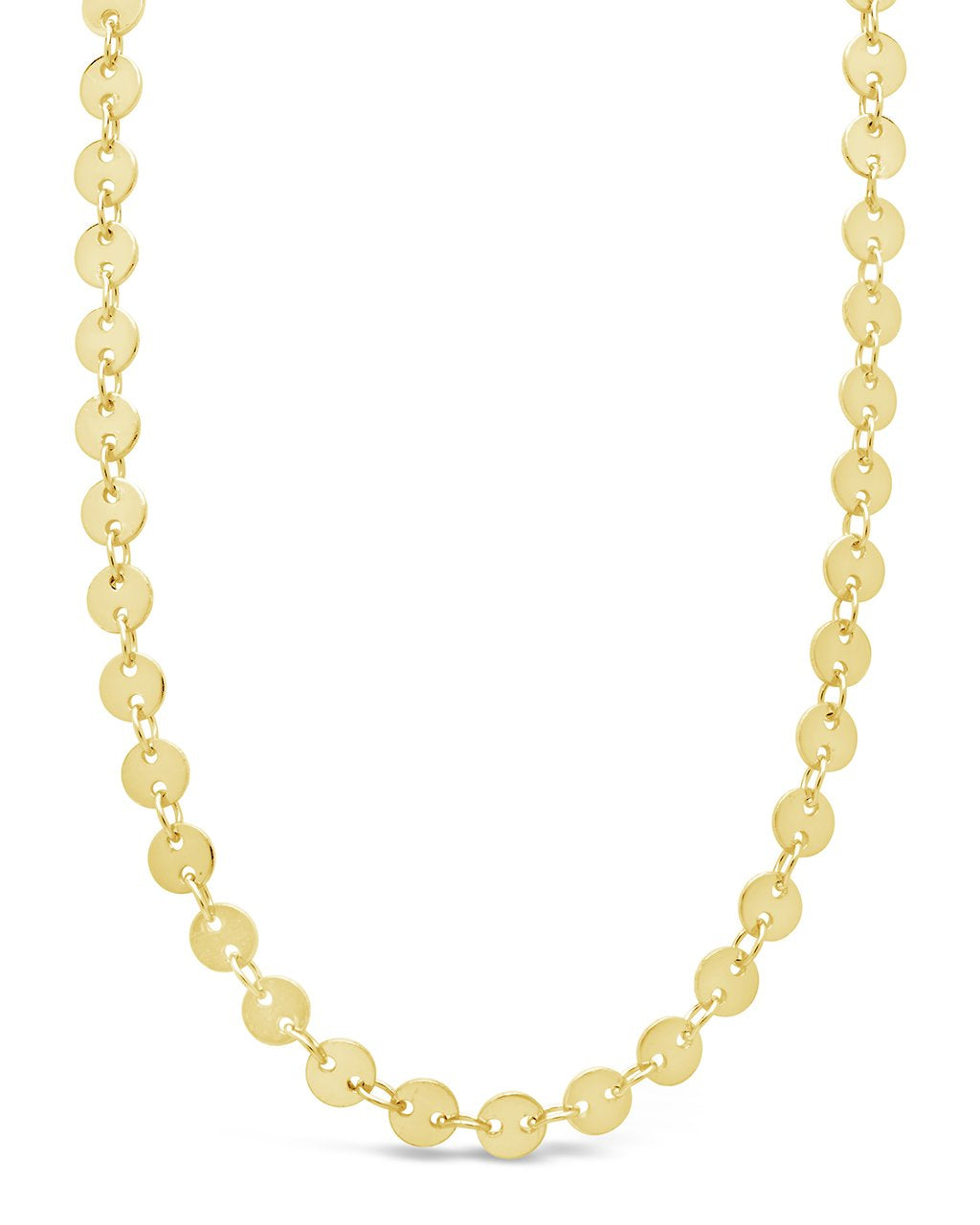 Mini Round Disk Chain Necklace - Sterling Forever