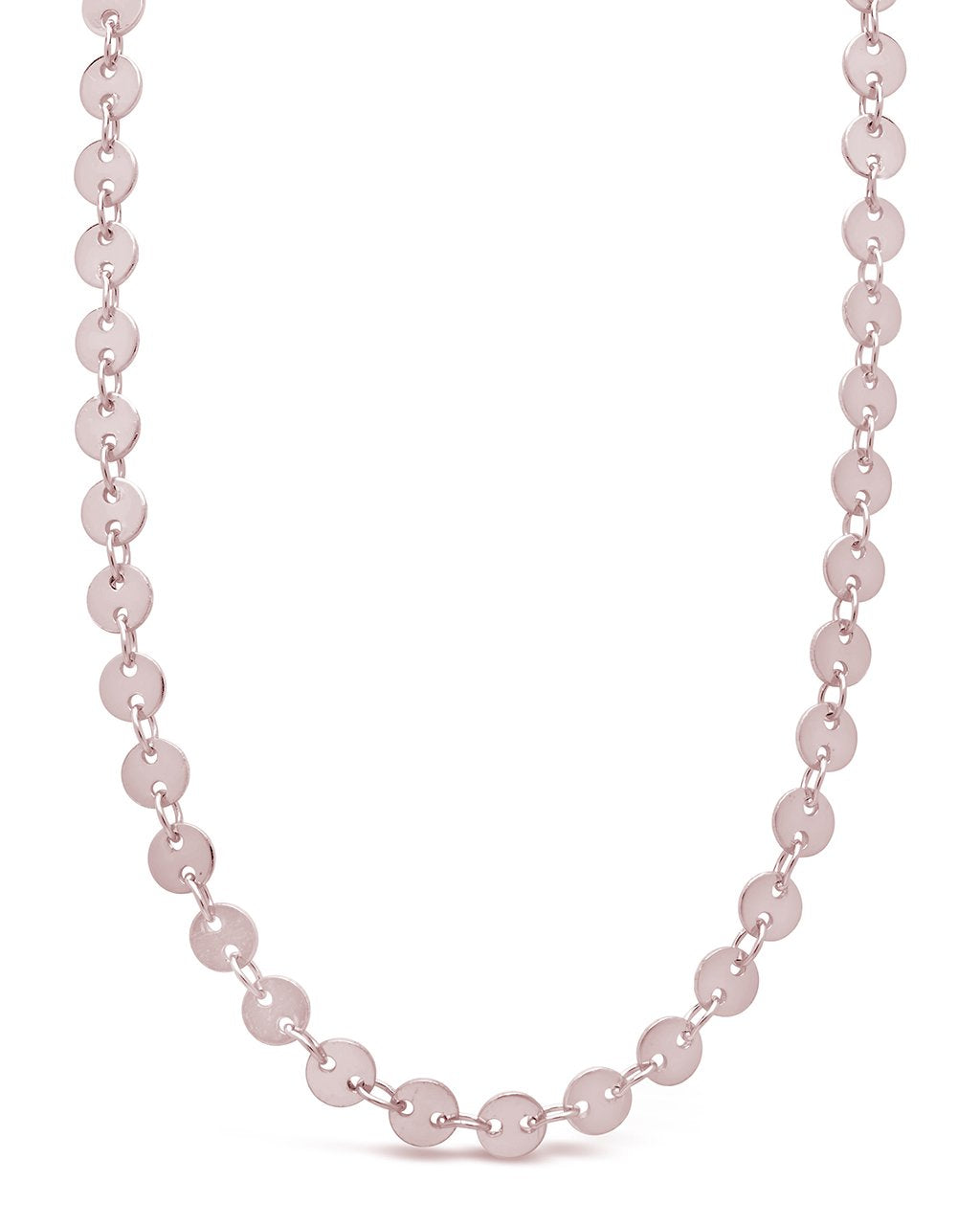 Mini Round Disk Chain Necklace - Sterling Forever