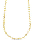 Round Disk Long Chain Necklace - Sterling Forever