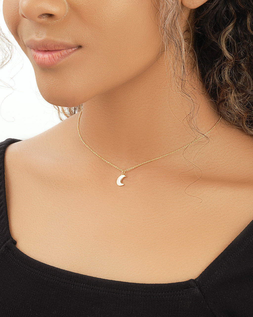 Mini Moon Charm Necklace Necklace Sterling Forever 