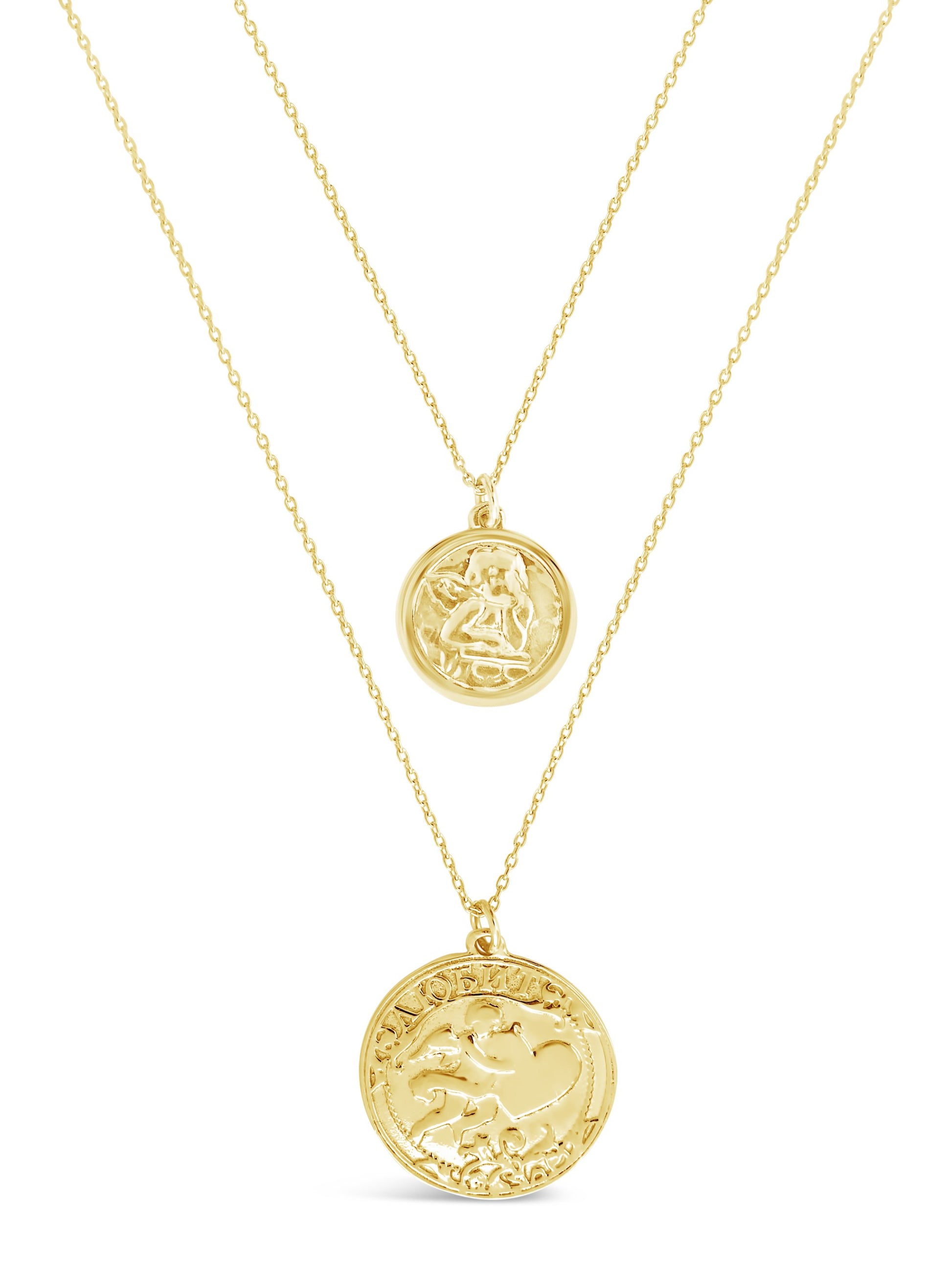 2 Layer Charm Necklace - Sterling Forever