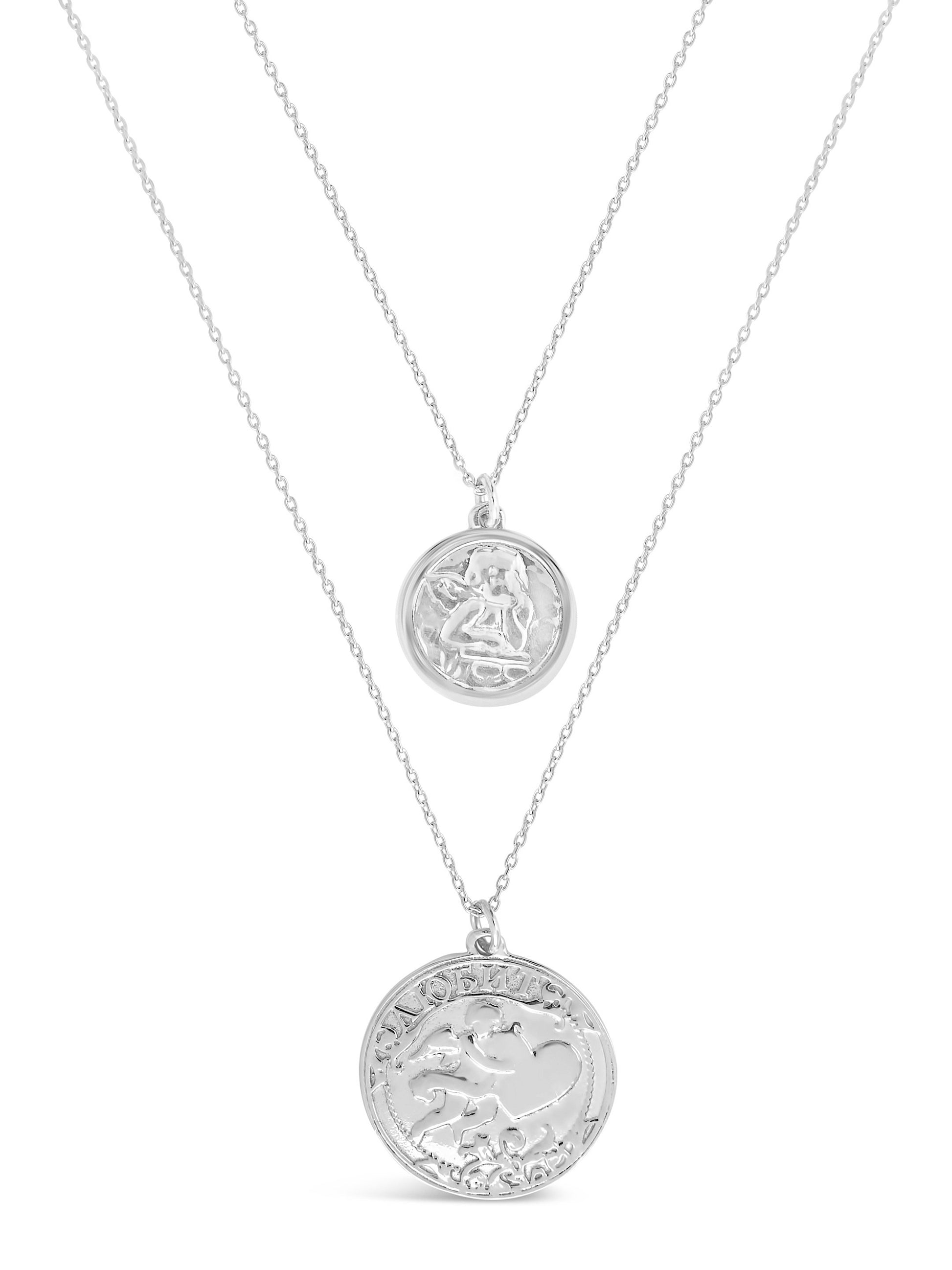 2 Layer Charm Necklace - Sterling Forever
