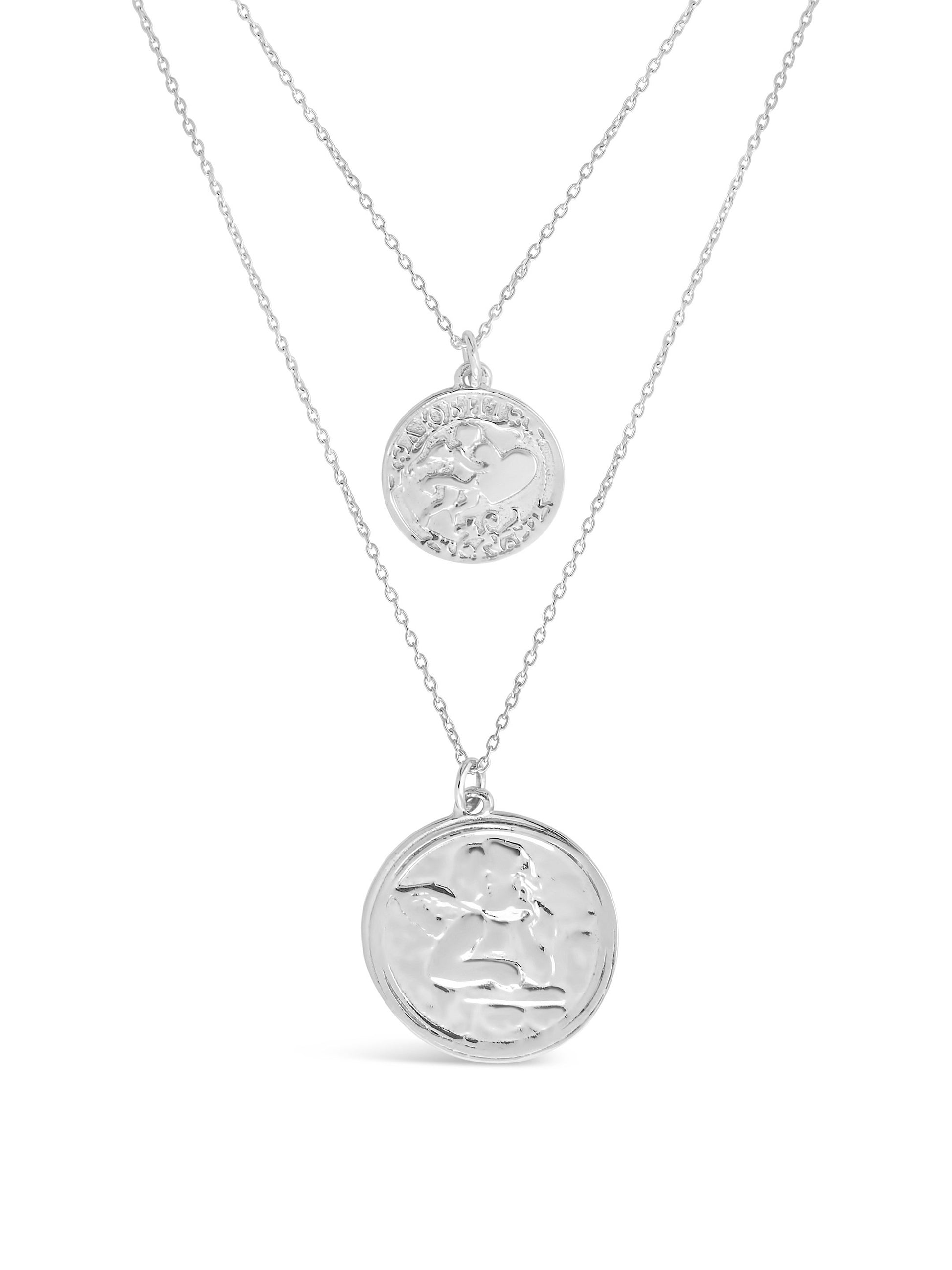 2 Layer Charm Necklace - Sterling Forever