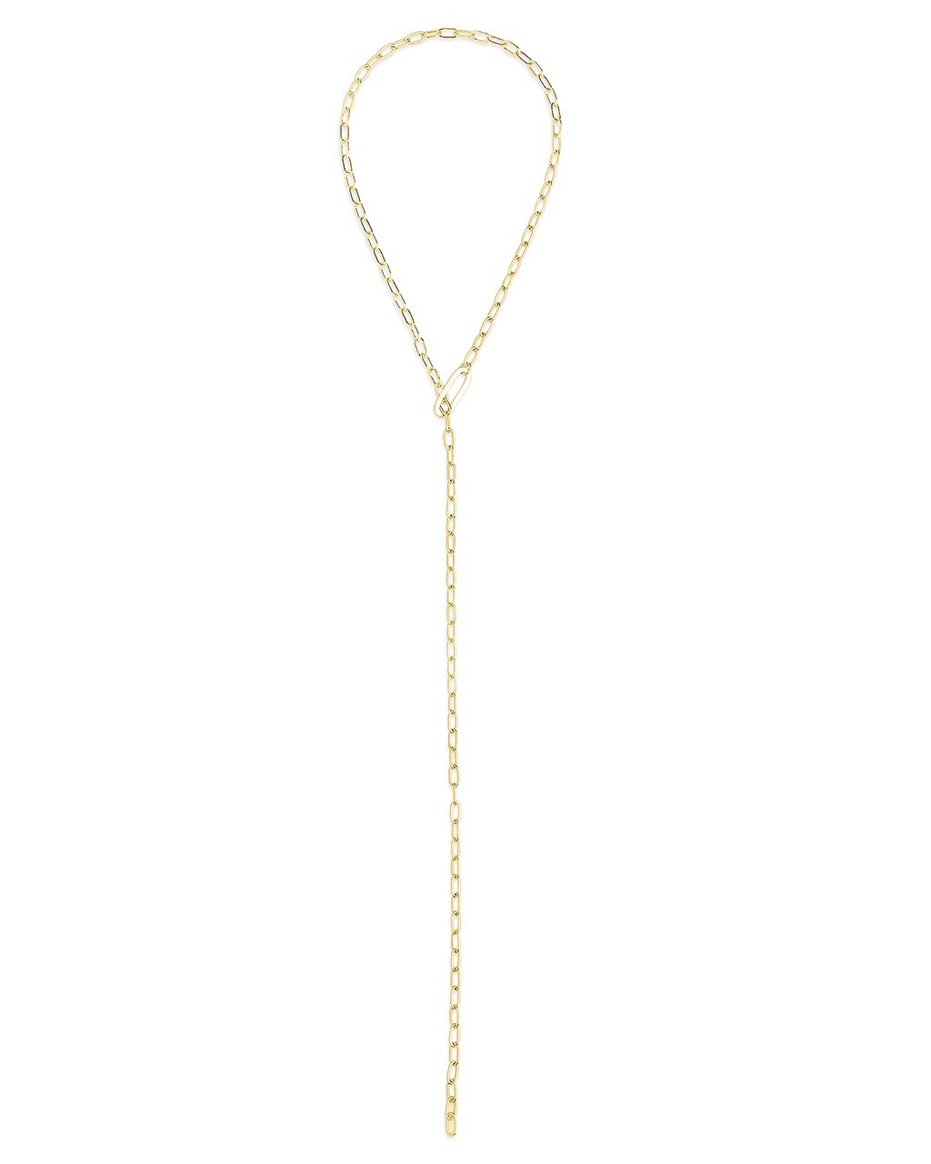 Chain Link Lariat Necklace - Sterling Forever