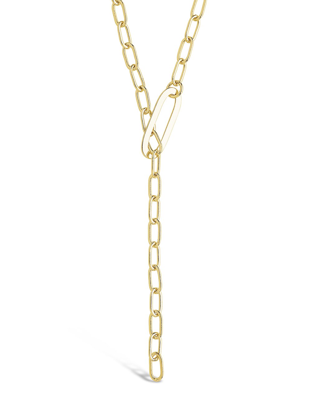 Chain Link Lariat Necklace - Sterling Forever