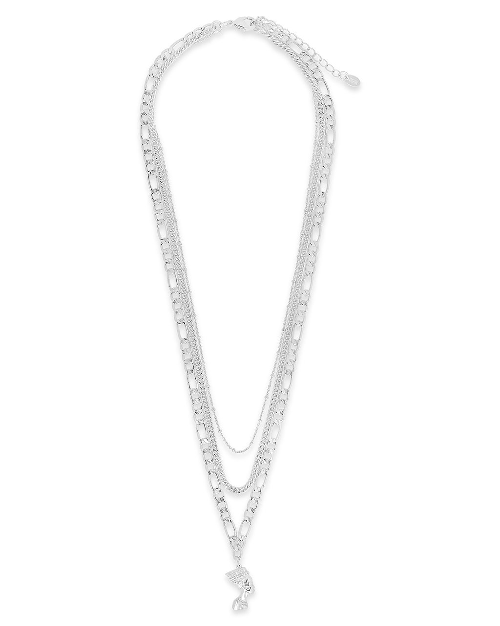 Layered Chains with Pharaoh Pendant - Sterling Forever
