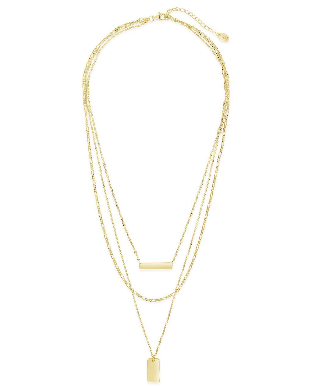 Triple Layered Bar Necklace - Sterling Forever