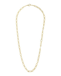 Textured Oval Link Chain Necklace Sterling Forever Gold