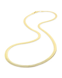 Herringbone Chain Necklace Sterling Forever Gold 18" 