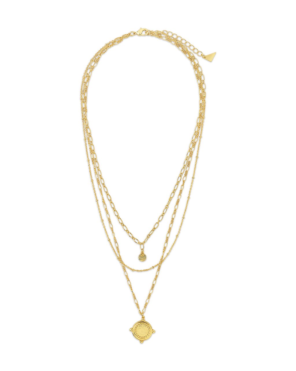 Three Layer Medallion Necklace Necklace Sterling Forever 