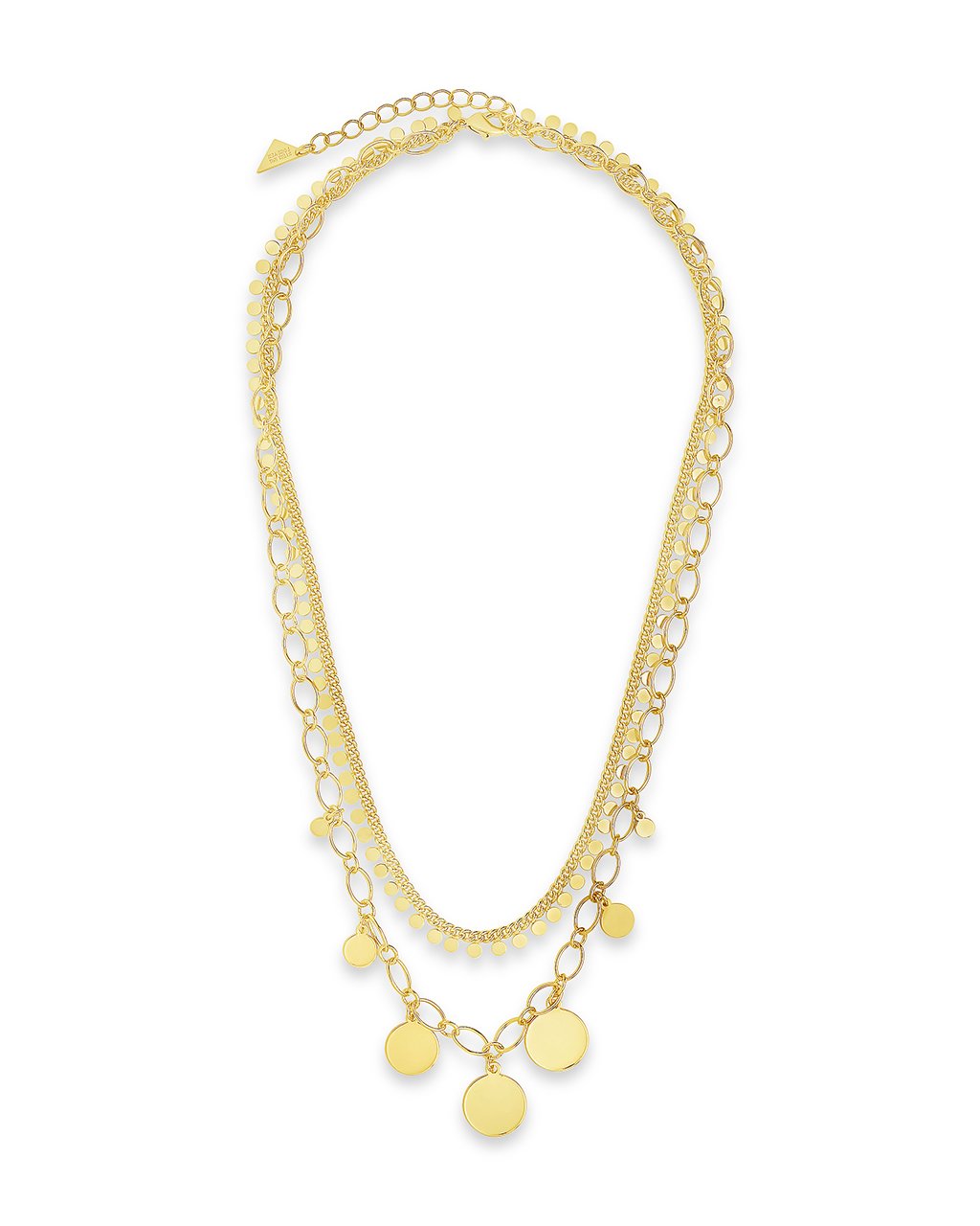 Disk Charm Layered Chain Necklace Necklace Sterling Forever 