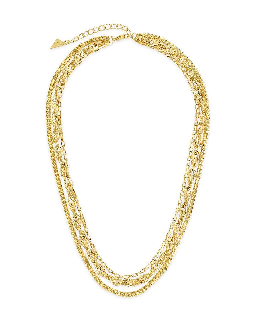 Three Layer Bold Chain Necklace Necklace Sterling Forever 