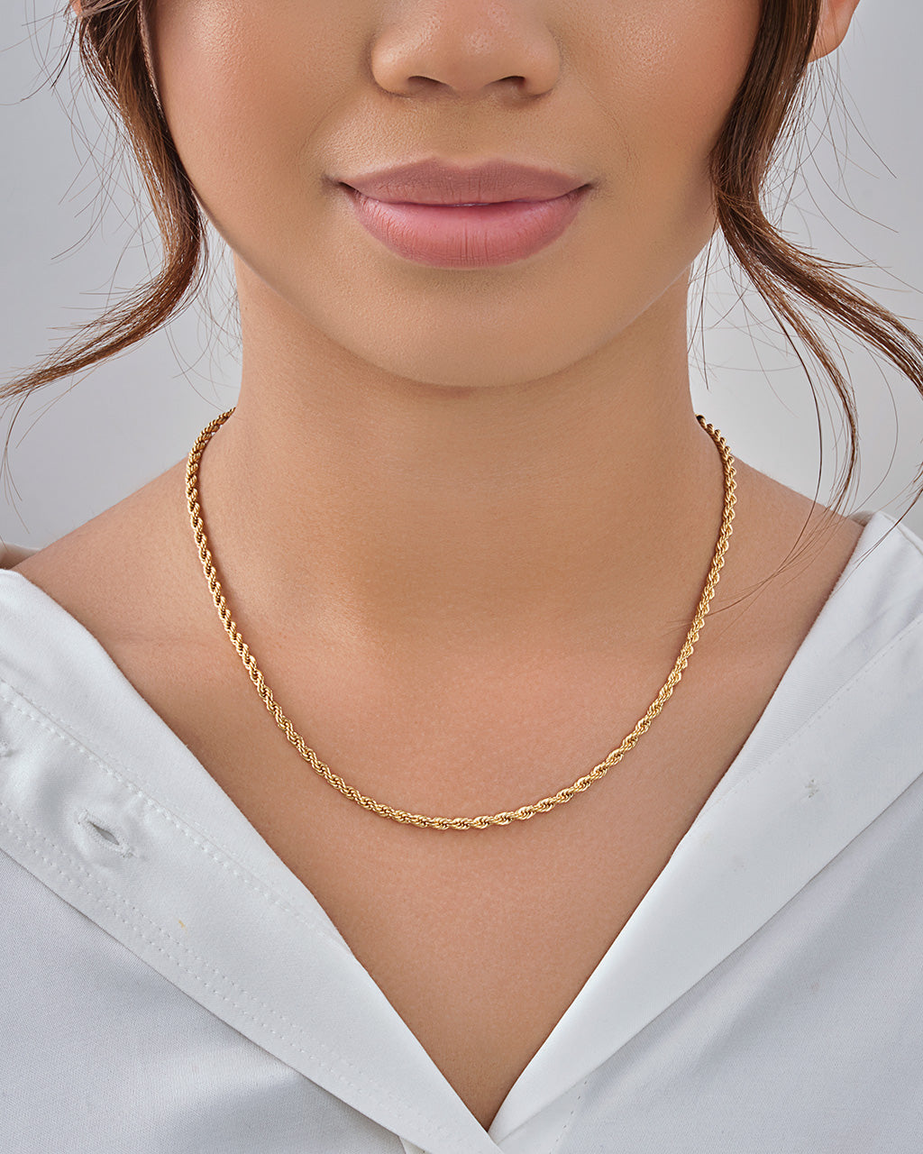 Rope Braided Twist Chain Necklace Sterling Forever 