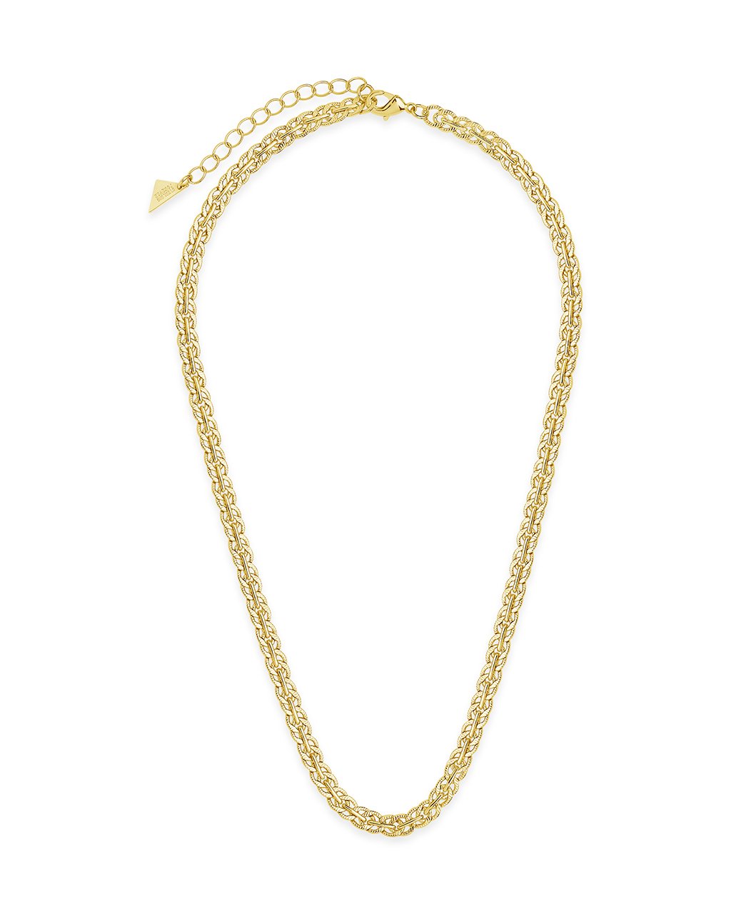 Hammered Interlocking Curb Chain Necklace – Sterling Forever