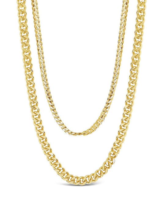 Everyday Layered Curb Chain Necklace Necklace Sterling Forever Gold 