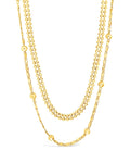 Layered Beaded Chain Necklace Necklace Sterling Forever Gold 