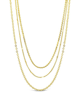 Dainty Three Layer Chain Necklace
