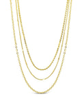 Dainty Three Layer Chain Necklace Necklace Sterling Forever Gold 