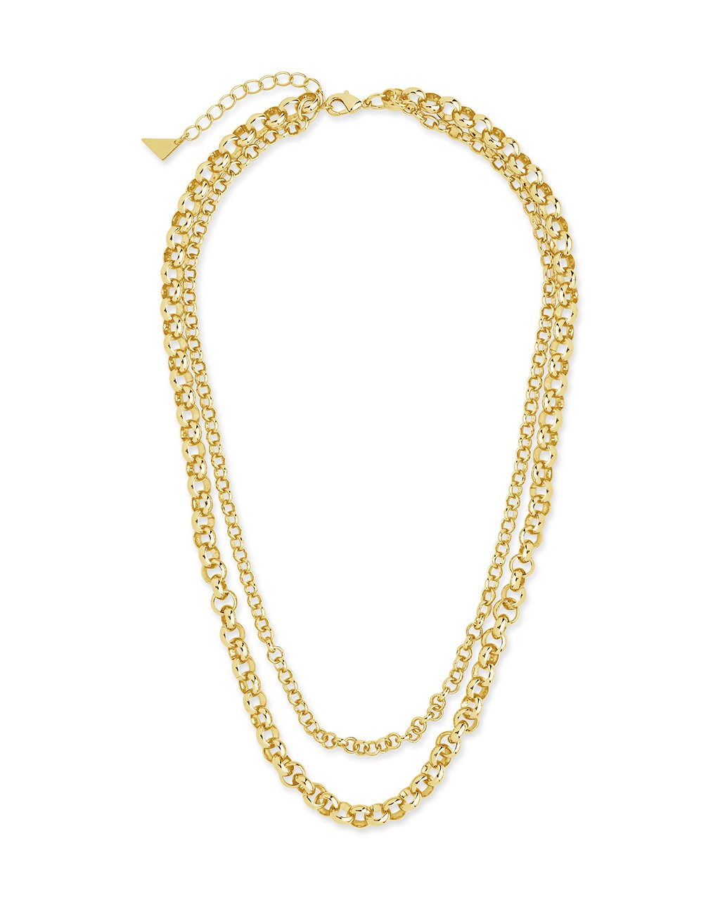 Bold Layered Rolo Chain Necklace Necklace Sterling Forever 
