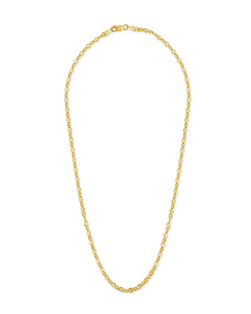 Sterling Silver Textured Anchor Chain Necklace Necklace Sterling Forever 